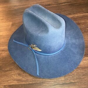 Eddy Bros women’s western Blue fur blend hat size small